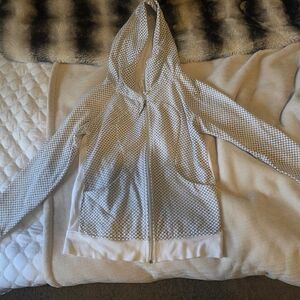 Lululemon Athletica Black and White Patterned Jacket Size 12. Rare!